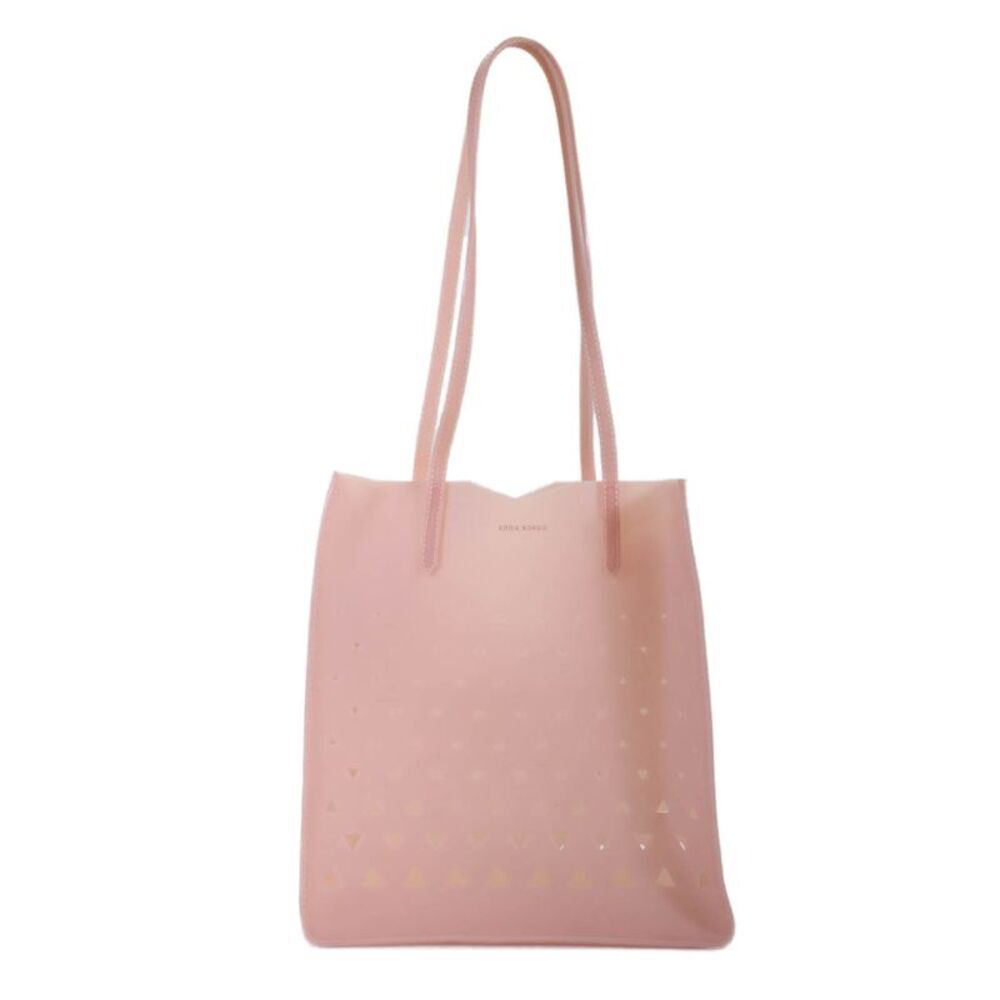 Eddie Borgo x Neiman Marcus Womens Textured Rubber Tote Bag Pink Size M